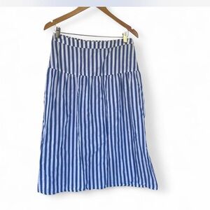 Old Navy Blue and White Striped A-Line Skirt